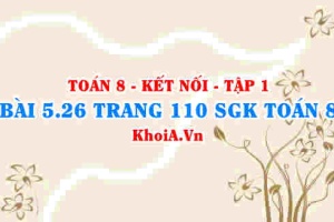 Bài 5.27 trang 110 SGK Toán 8 tập 1 Kết nối tri thức